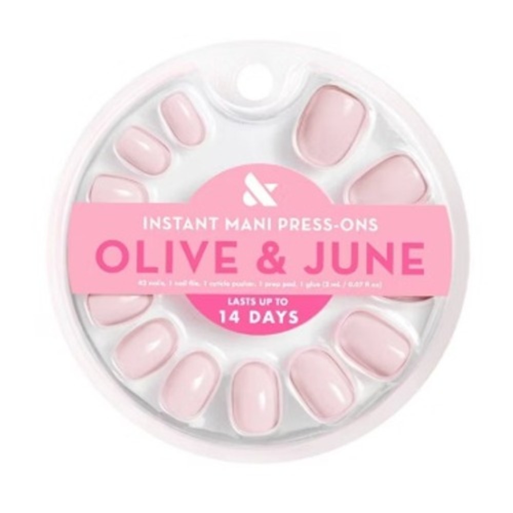 Olive & June The Instant Mani Press-On Nails‎ TT XXS Round Short Pink 42ct New